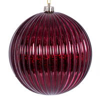 4" Burgundy Mercury Lined Ball 6/Bag
