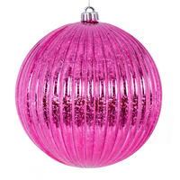 6" Pink Mercury Lined Ball 4/Bag