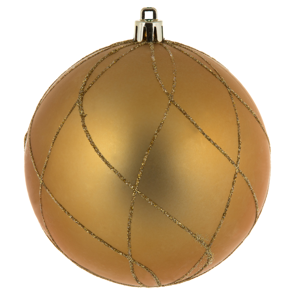 Vickerman Matte and Glitter Swirl Ball Ornament
