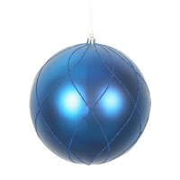 Vickerman Matte and Glitter Swirl Ball Ornament
