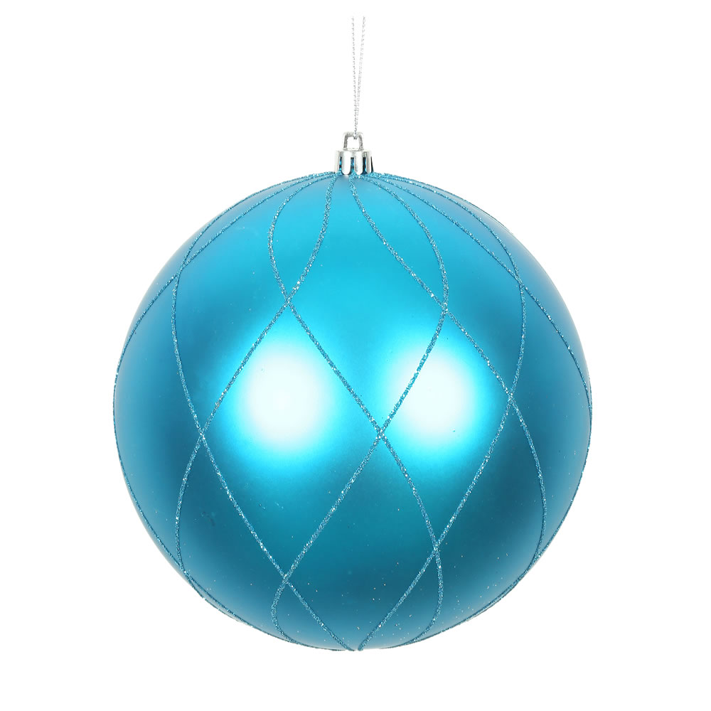 Vickerman Matte and Glitter Swirl Ball Ornament