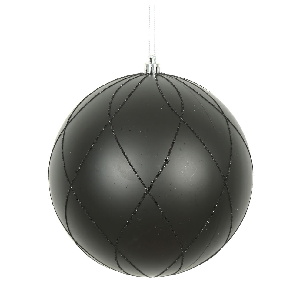 Vickerman Matte and Glitter Swirl Ball Ornament