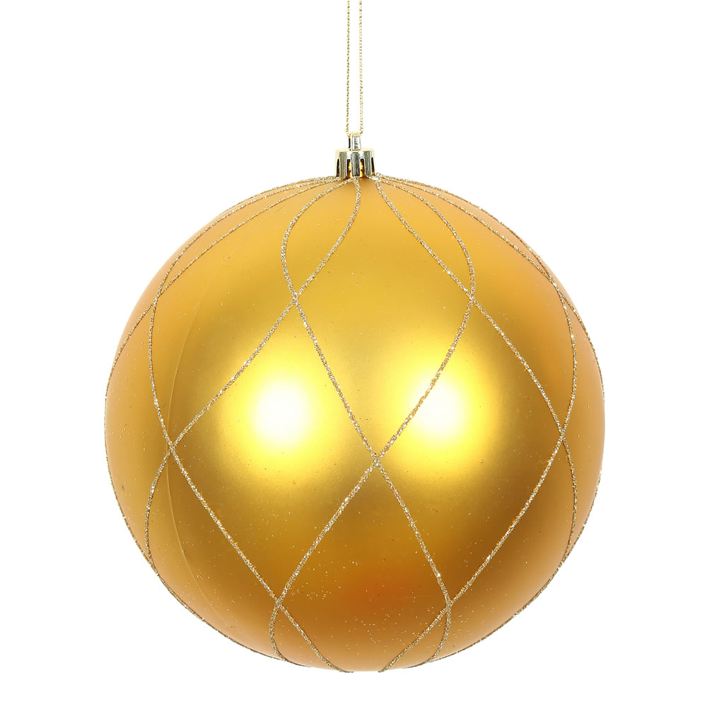 Vickerman Matte and Glitter Swirl Ball Ornament