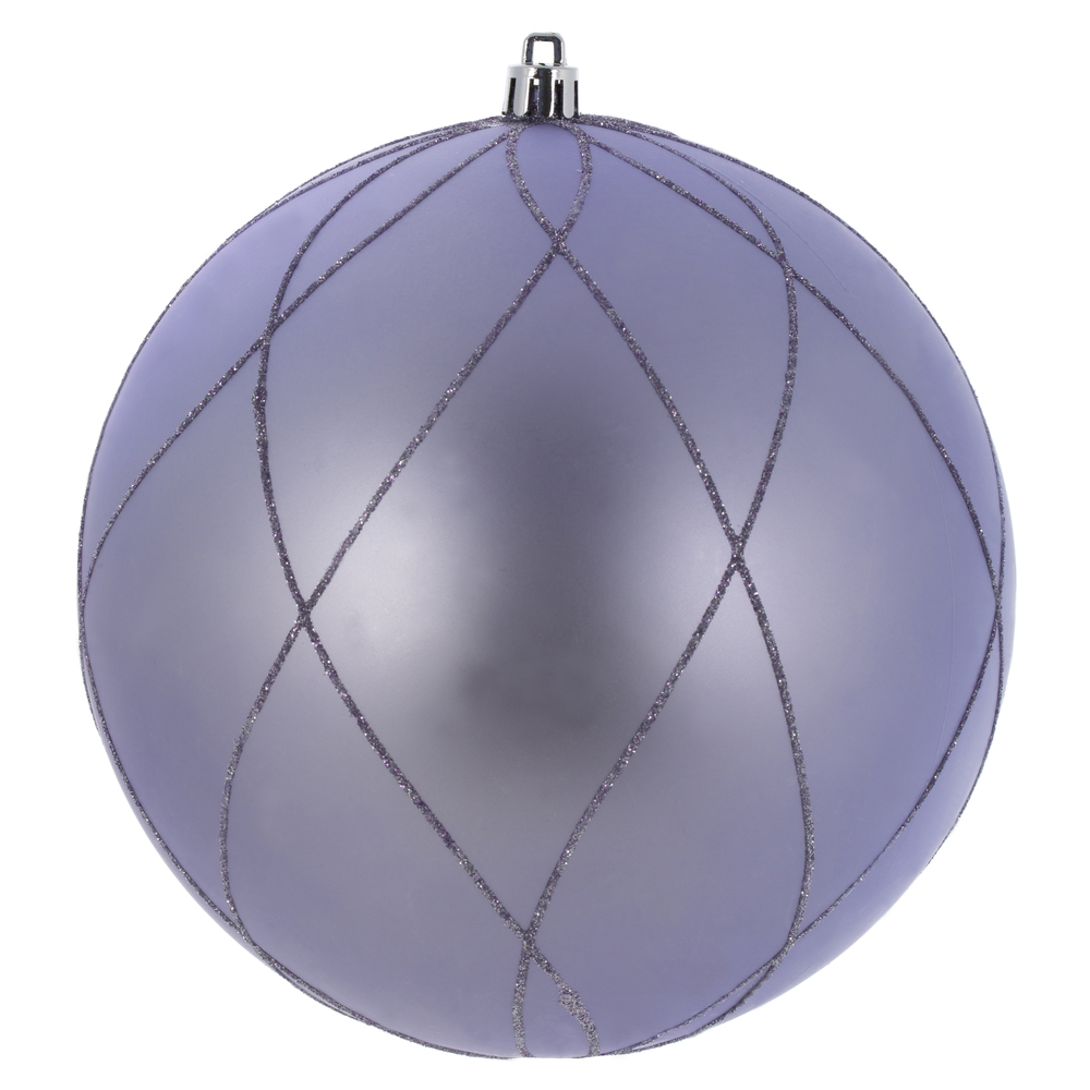 Vickerman Matte and Glitter Swirl Ball Ornament