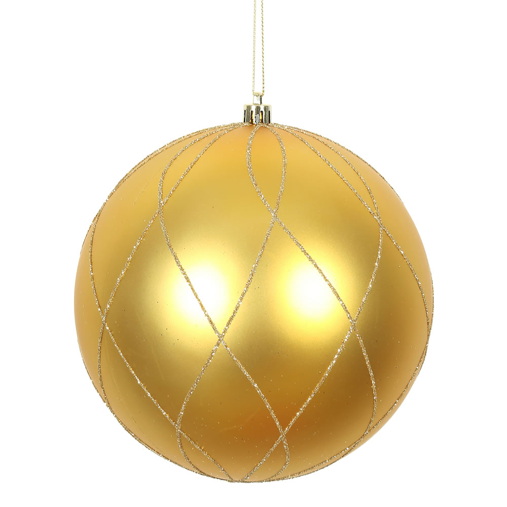 Vickerman Matte and Glitter Swirl Ball Ornament