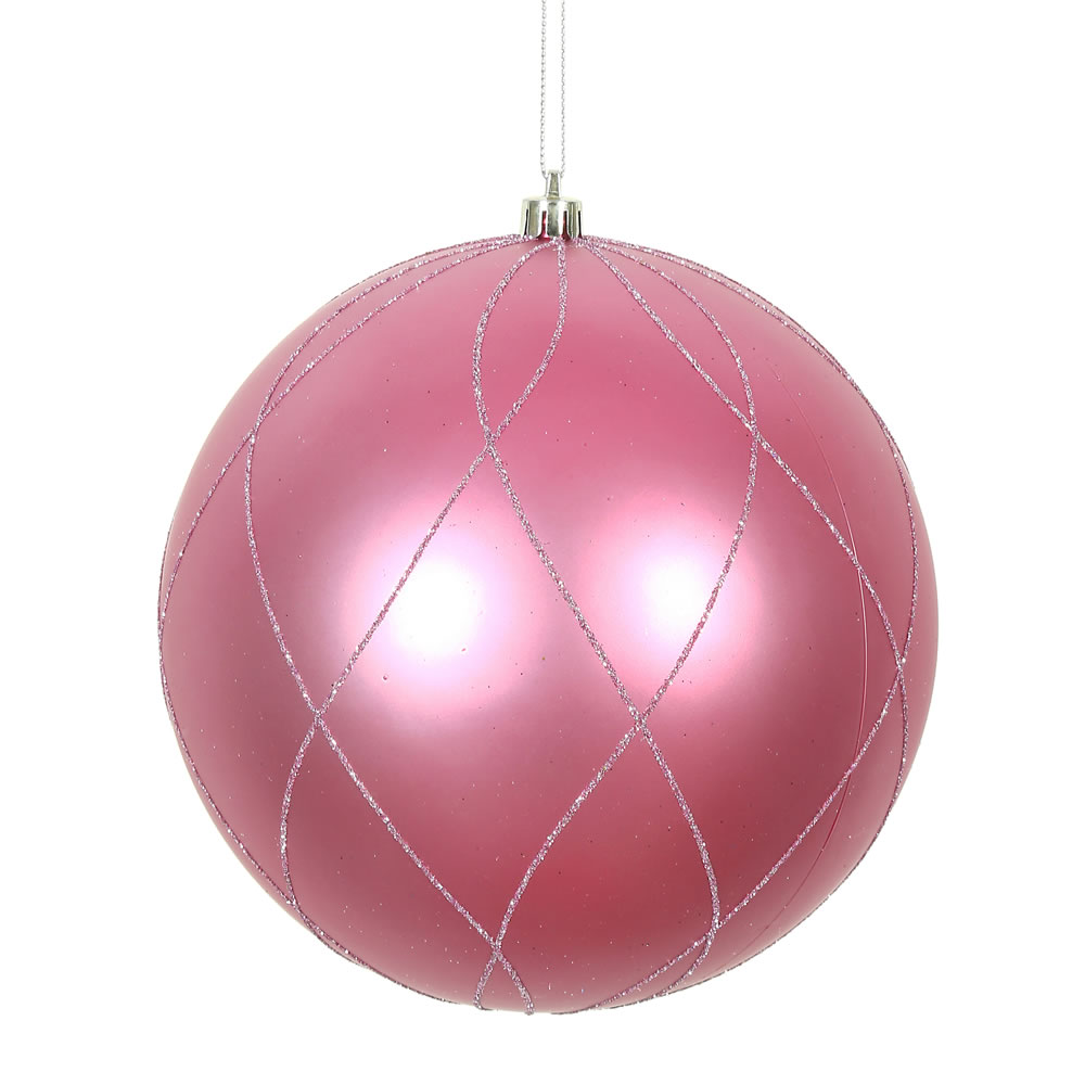 Vickerman Matte and Glitter Swirl Ball Ornament