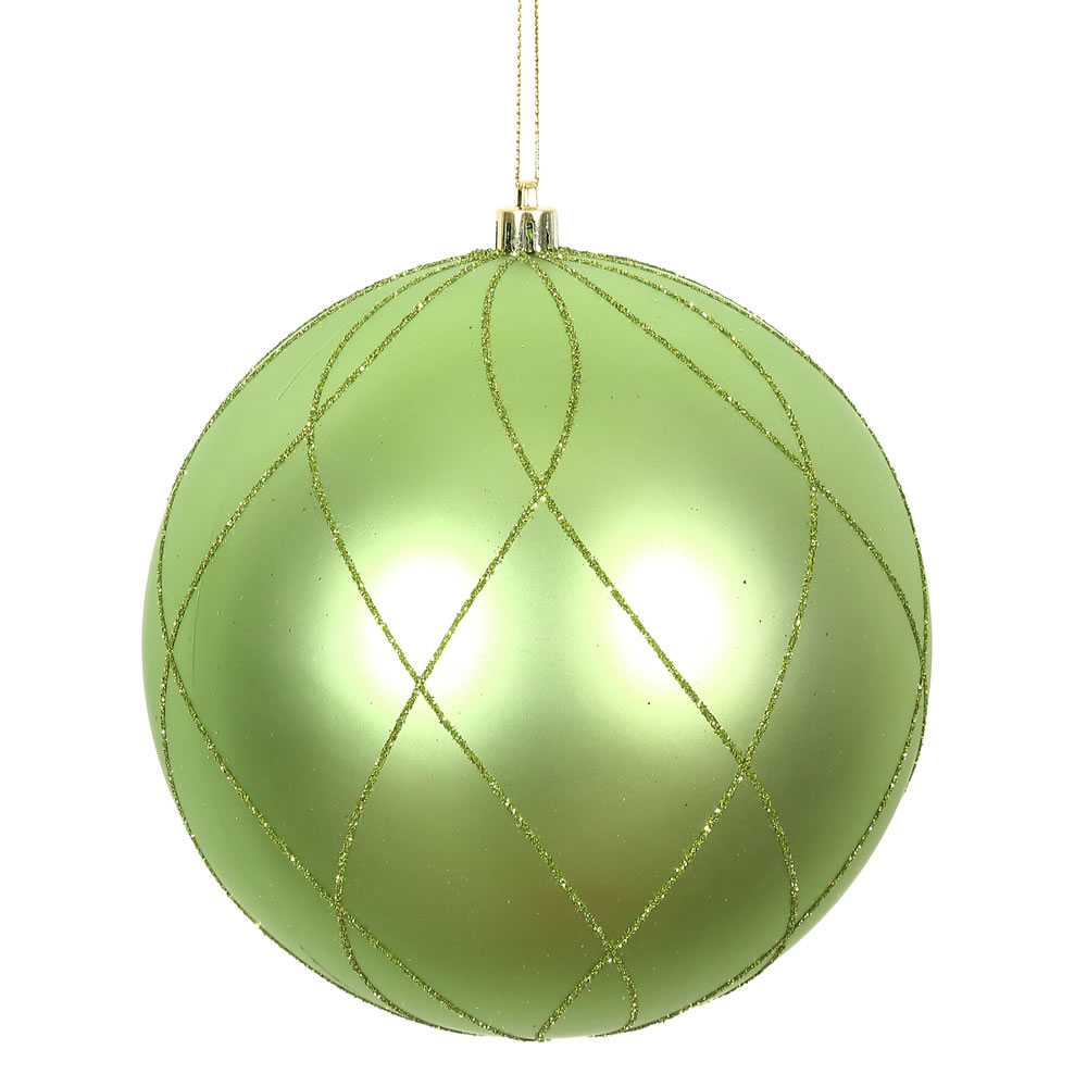 Vickerman Matte and Glitter Swirl Ball Ornament