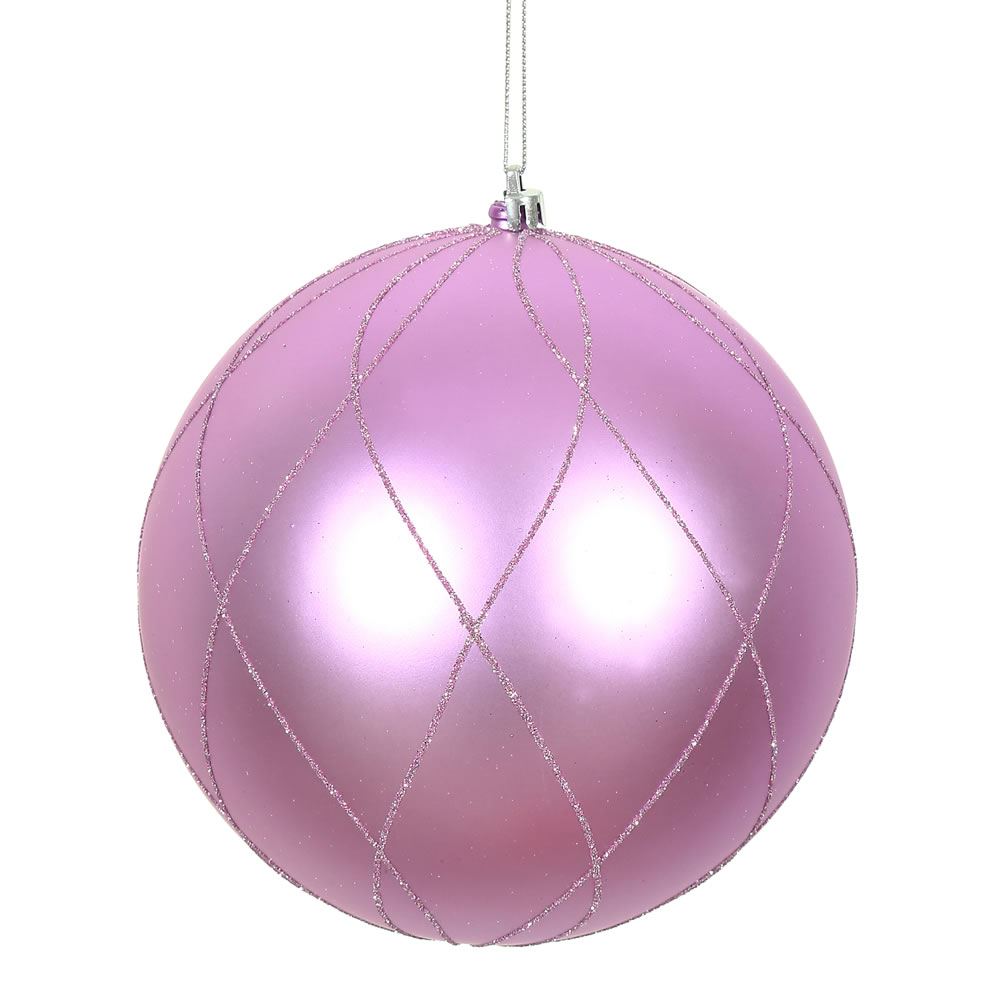 Vickerman Matte and Glitter Swirl Ball Ornament