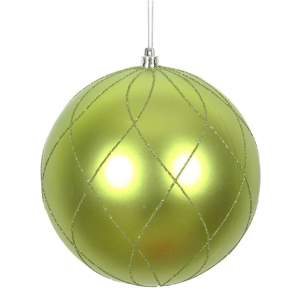 Vickerman Matte and Glitter Swirl Ball Ornament