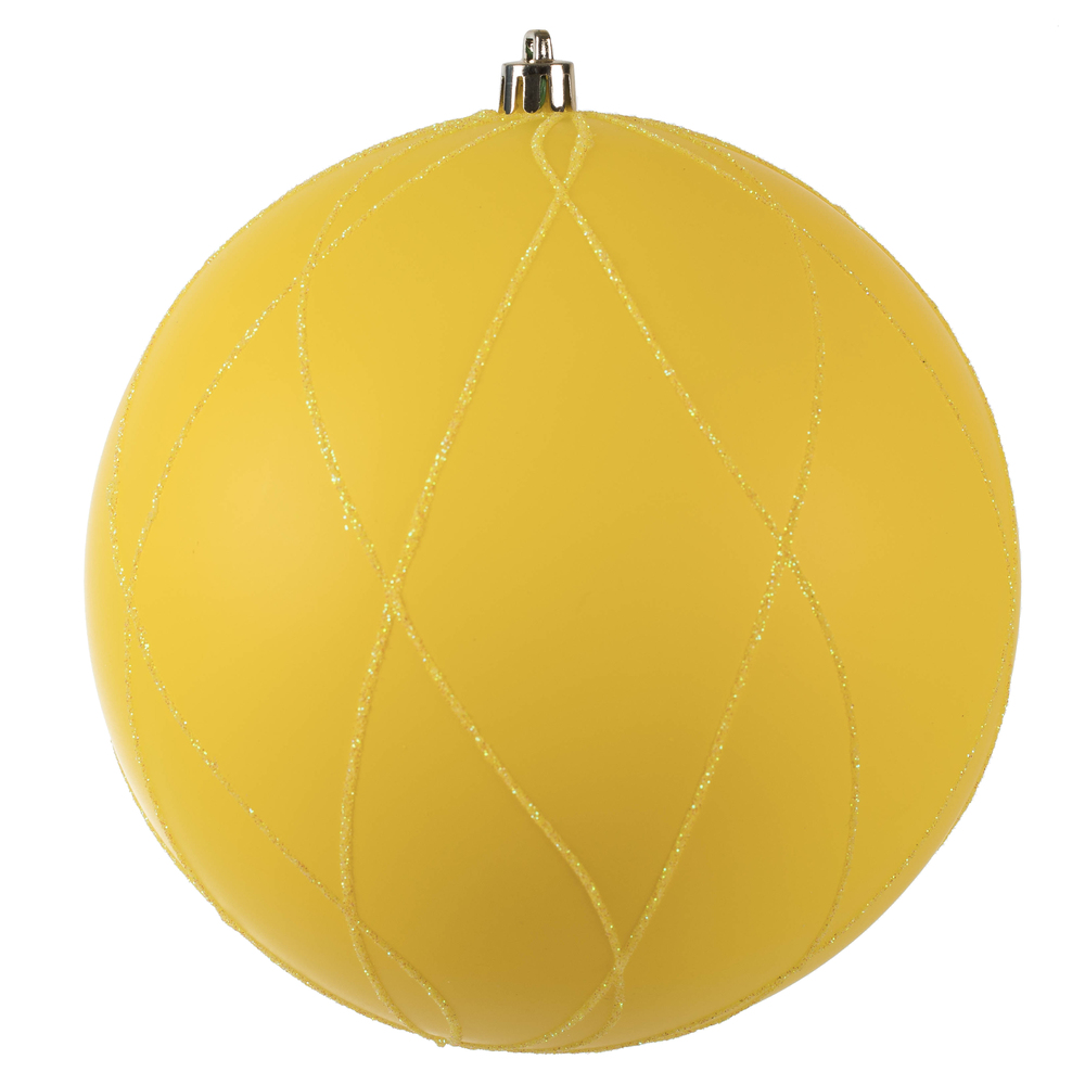 Vickerman Matte and Glitter Swirl Ball Ornament