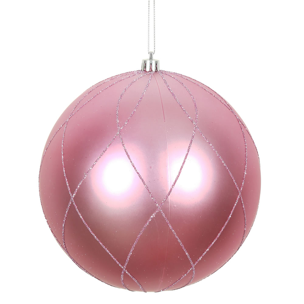 Vickerman Matte and Glitter Swirl Ball Ornament