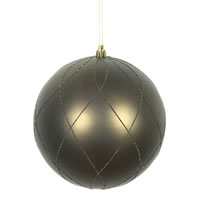 Vickerman Matte and Glitter Swirl Ball Ornament