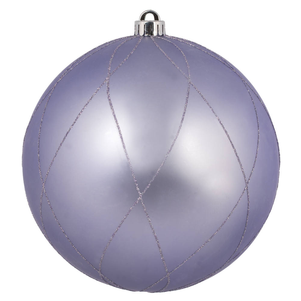 Vickerman Matte and Glitter Swirl Ball Ornament