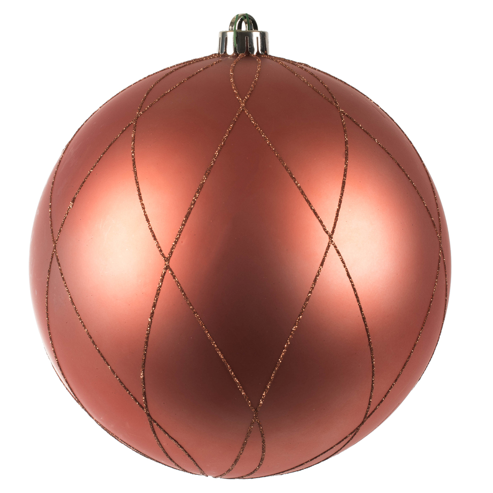 Vickerman Matte and Glitter Swirl Ball Ornament