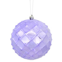 4.75" Lavender Shiny Diamond Bauble 4/Bg