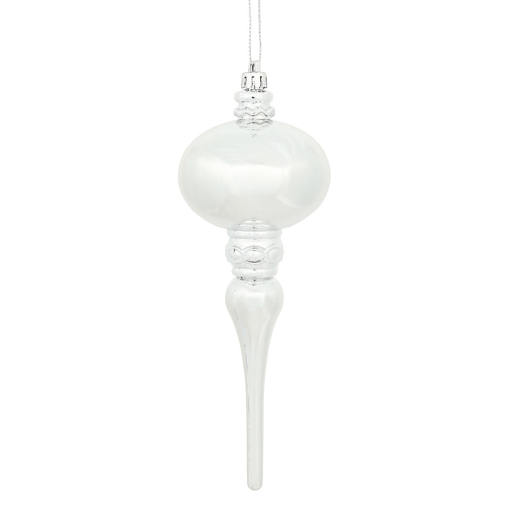 Vickerman 8" x 2.75" Shiny Finial Ornament