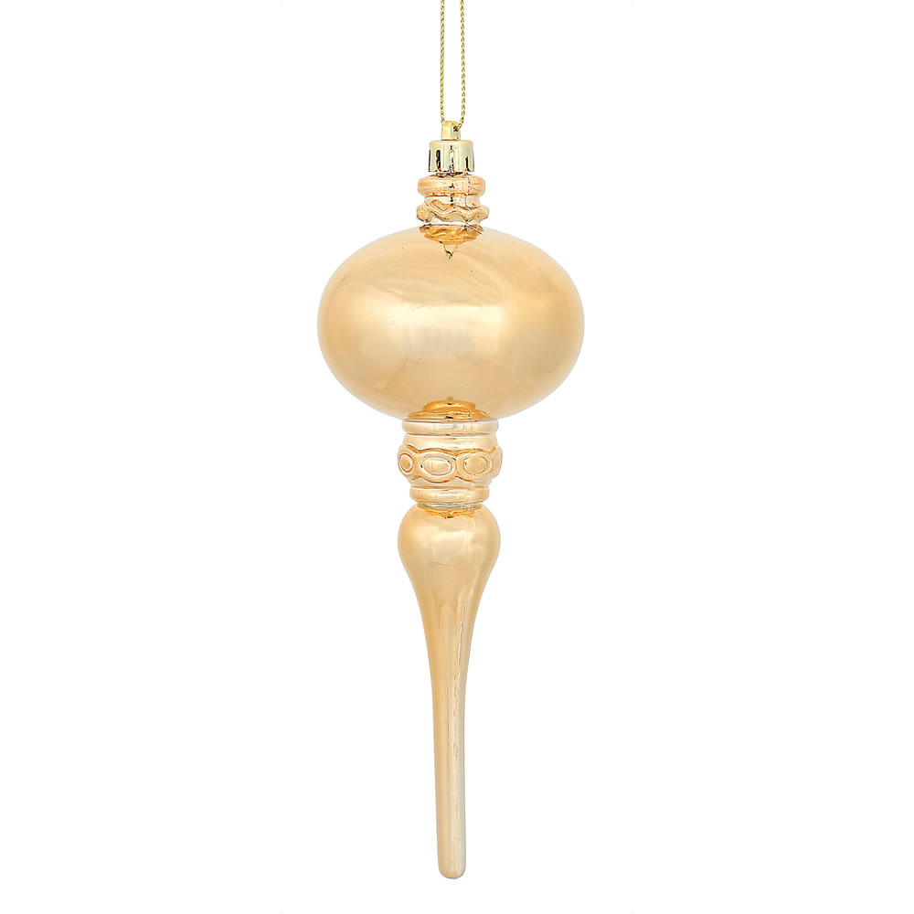 Vickerman 8" x 2.75" Shiny Finial Ornament
