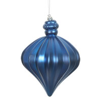 Vickerman 6" Matte Onion Drop Christmas Ornament