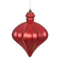 Vickerman 6" Matte Onion Drop Christmas Ornament
