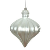 6" Silver Matte Onion Drop 4/Bg