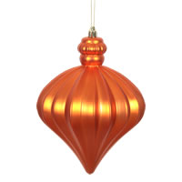 Vickerman 6" Matte Onion Drop Christmas Ornament