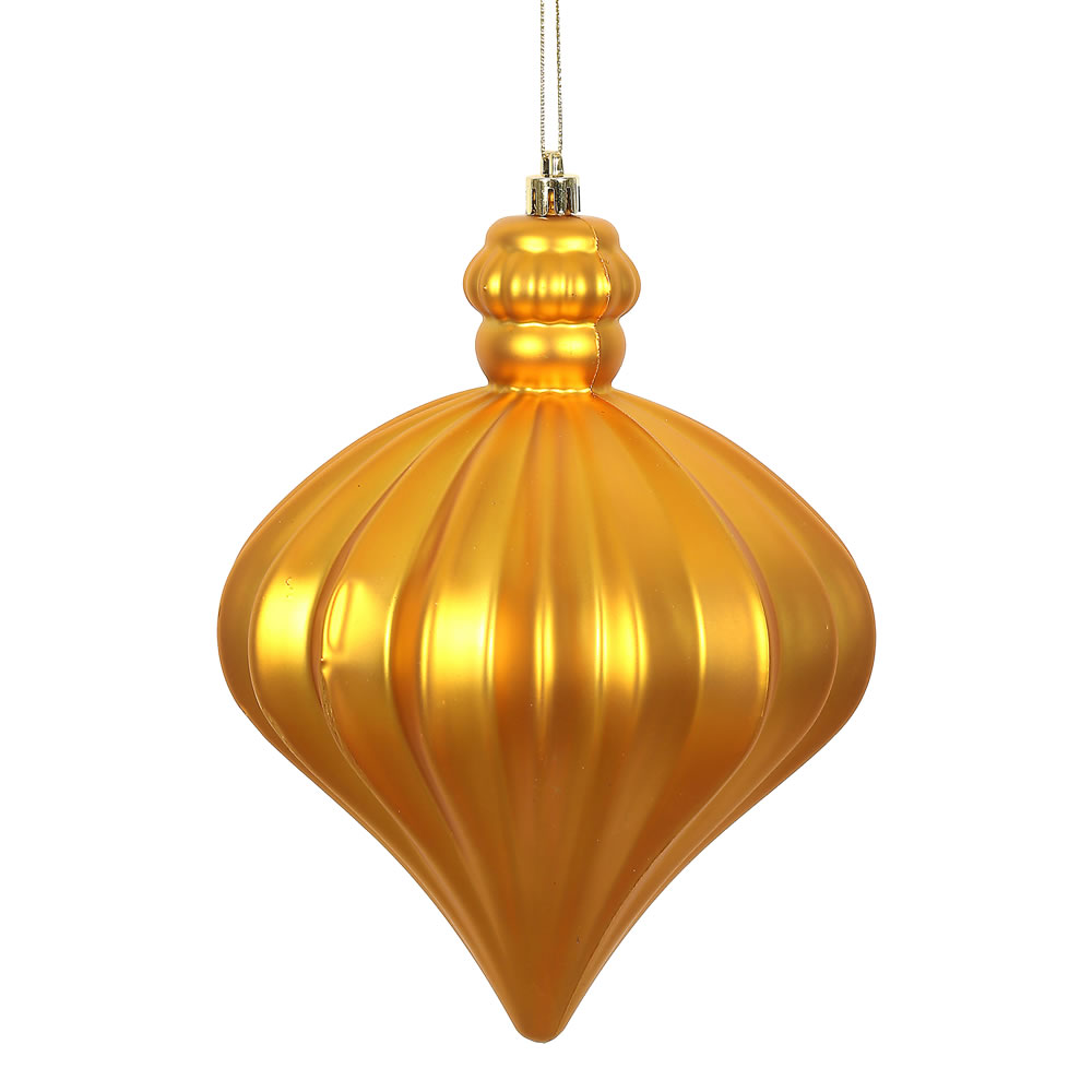 Vickerman 6" Matte Onion Drop Christmas Ornament