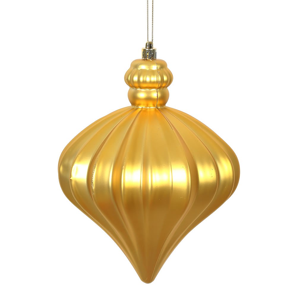 Vickerman 6" Matte Onion Drop Christmas Ornament