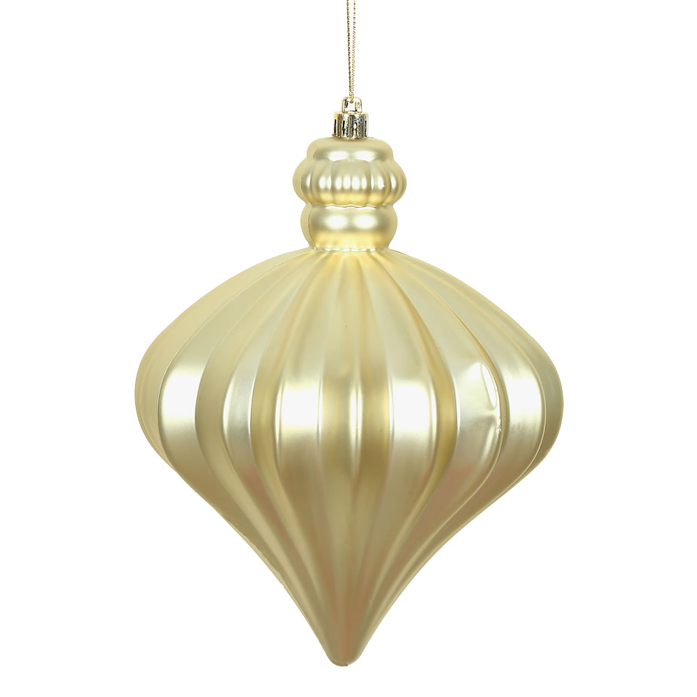 Vickerman 6" Matte Onion Drop Christmas Ornament