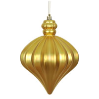 Vickerman 6" Matte Onion Drop Christmas Ornament