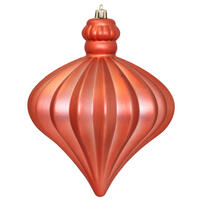 6" Coral Matte Onion Drop 4/Bg