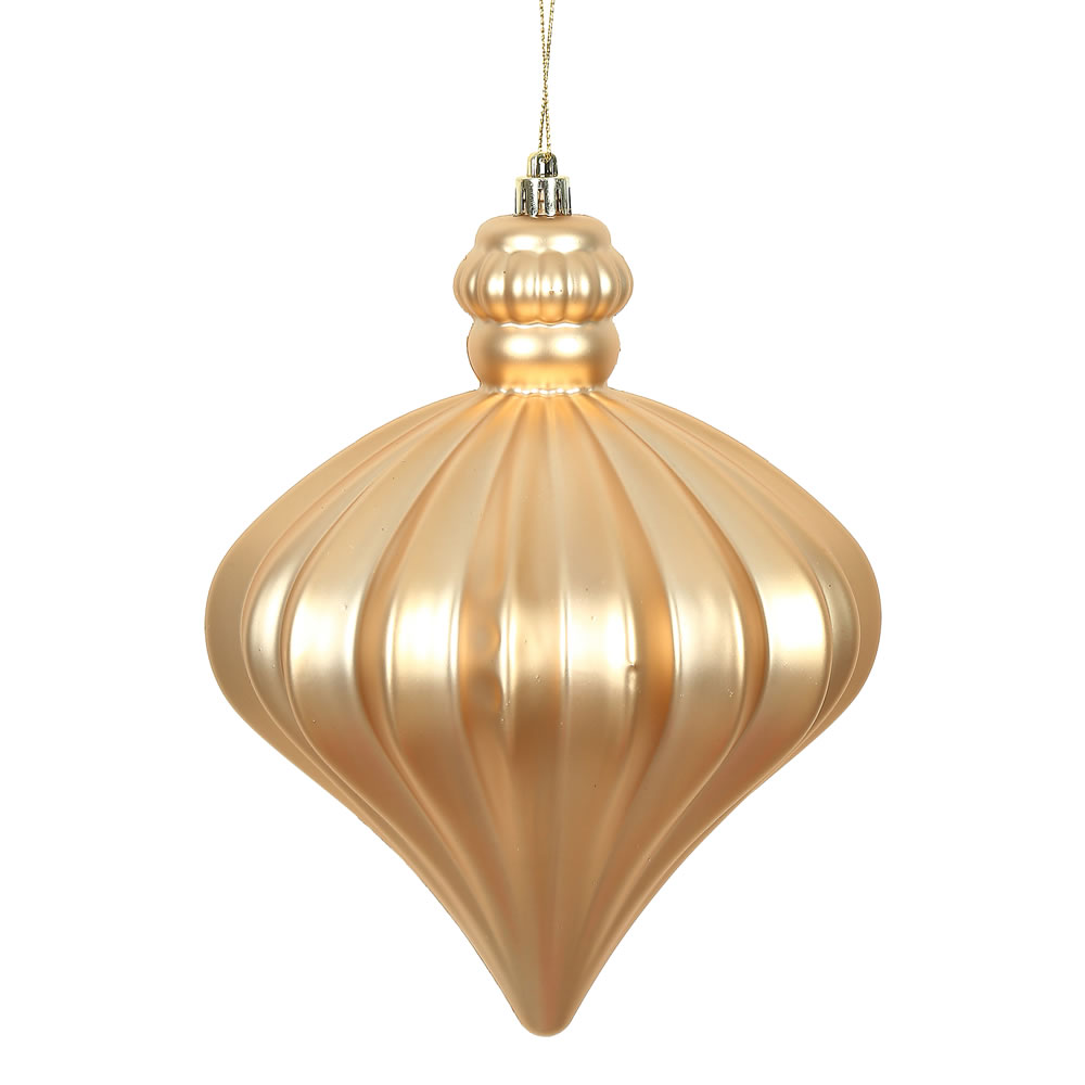 Vickerman 6" Matte Onion Drop Christmas Ornament