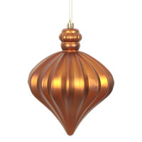 6" Copper Matte Onion Drop 4/Bg
