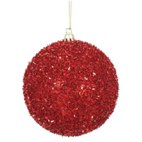 Vickerman Tinsel Ball Ornament