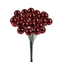 Vickerman 1" x 24" Shiny Ball Ornament Christmas Pick