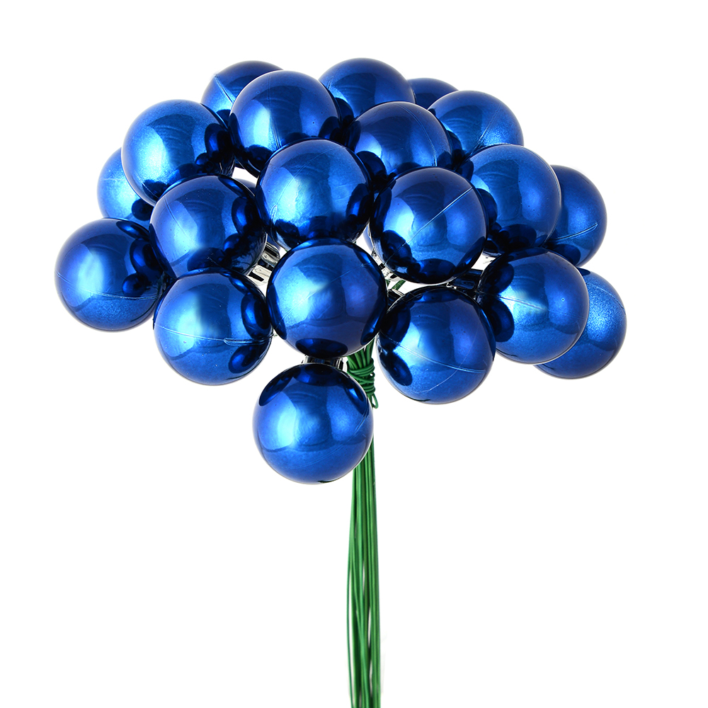 Vickerman 1" x 24" Shiny Ball Ornament Christmas Pick