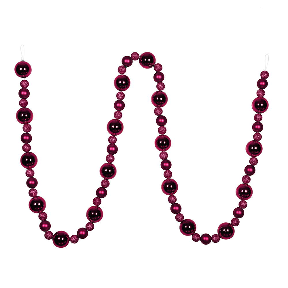 Vickerman 9' Assorted Christmas Ball Ornament Garland
