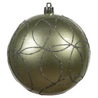 Vickerman Candy Ornament with Circle Glitter Pattern