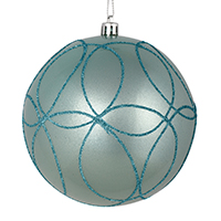 Vickerman Candy Ornament with Circle Glitter Pattern