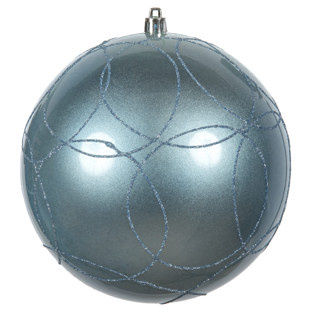 Vickerman Candy Ornament with Circle Glitter Pattern