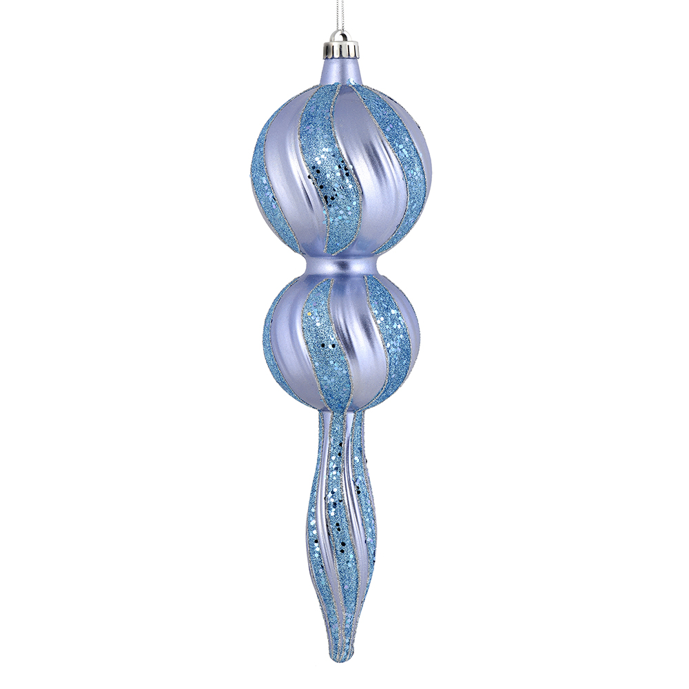 Vickerman 16.5" Candy Glitter Finial Ornament