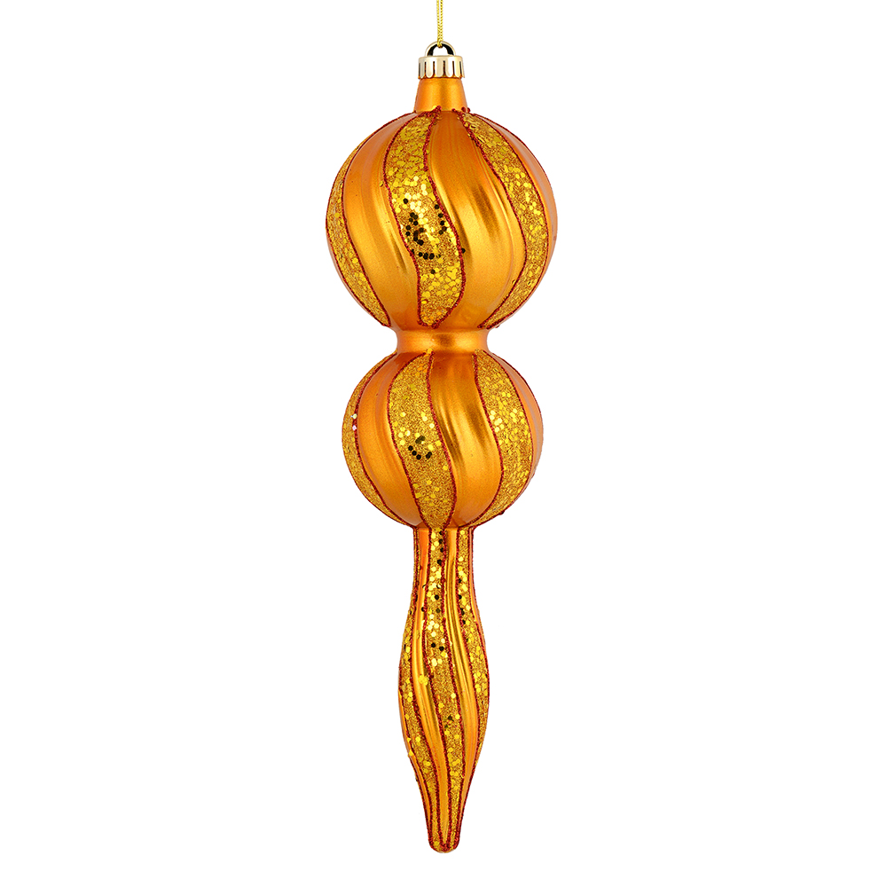 Vickerman 16.5" Candy Glitter Finial Ornament