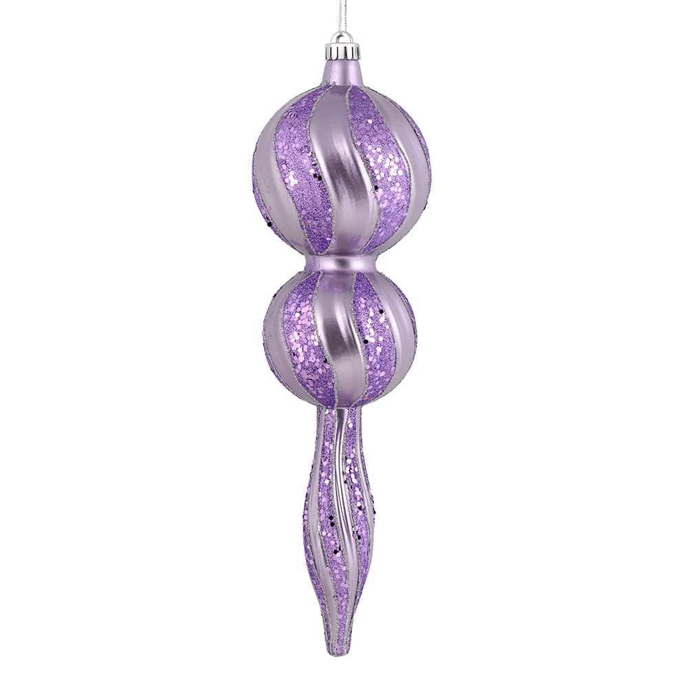 Vickerman 16.5" Candy Glitter Finial Ornament