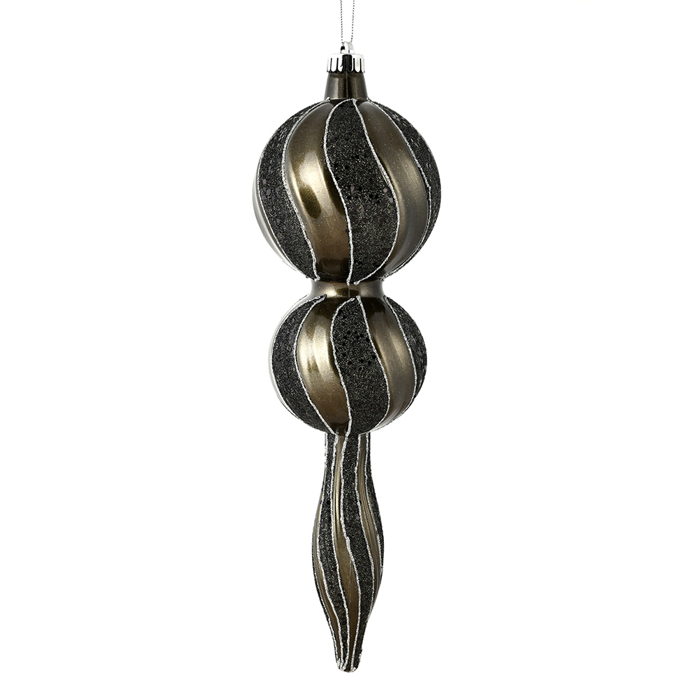 Vickerman 16.5" Candy Glitter Finial Ornament