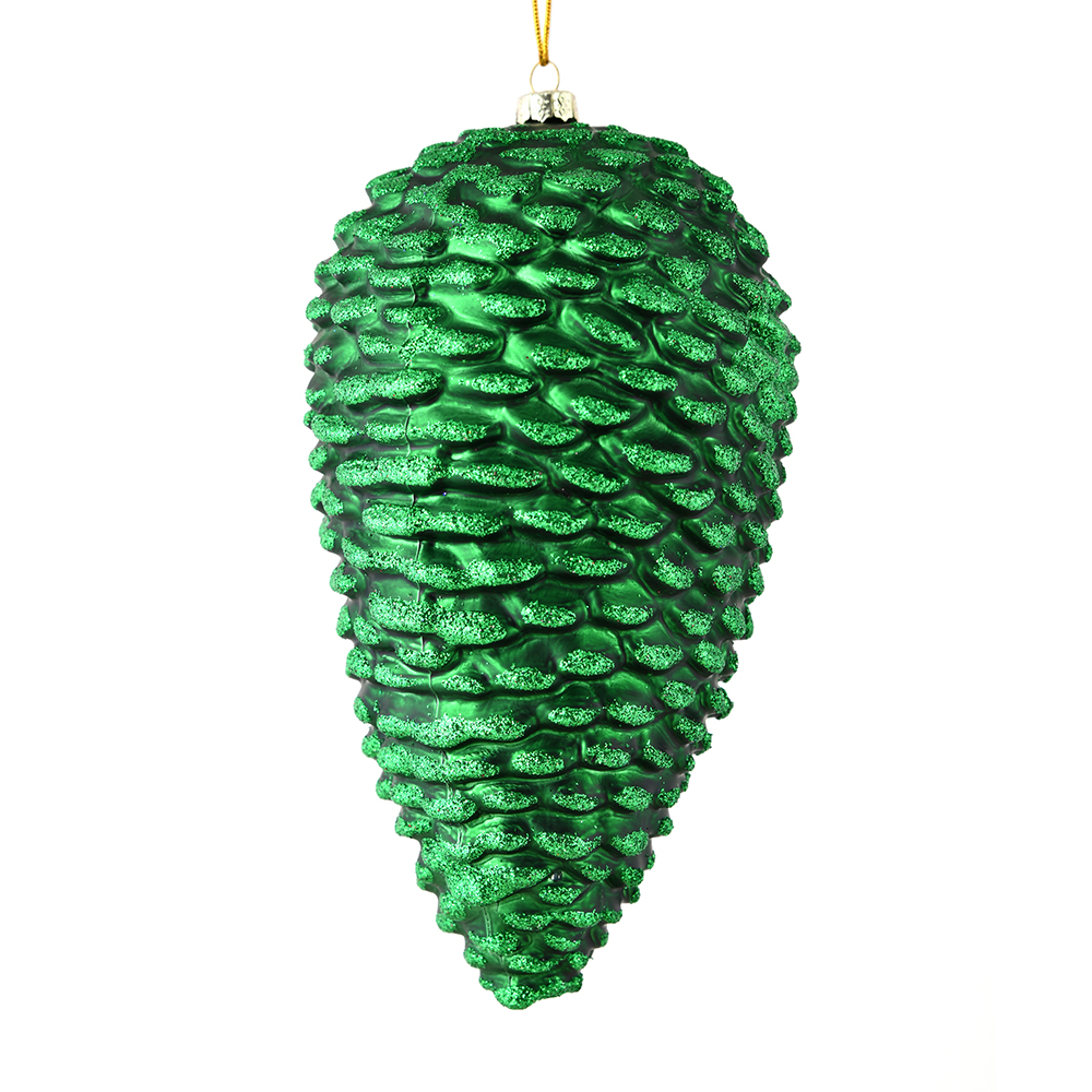 Vickerman Matte Glitter Pinecone Christmas Ornament