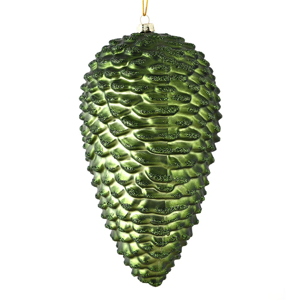Vickerman Matte Glitter Pinecone Christmas Ornament