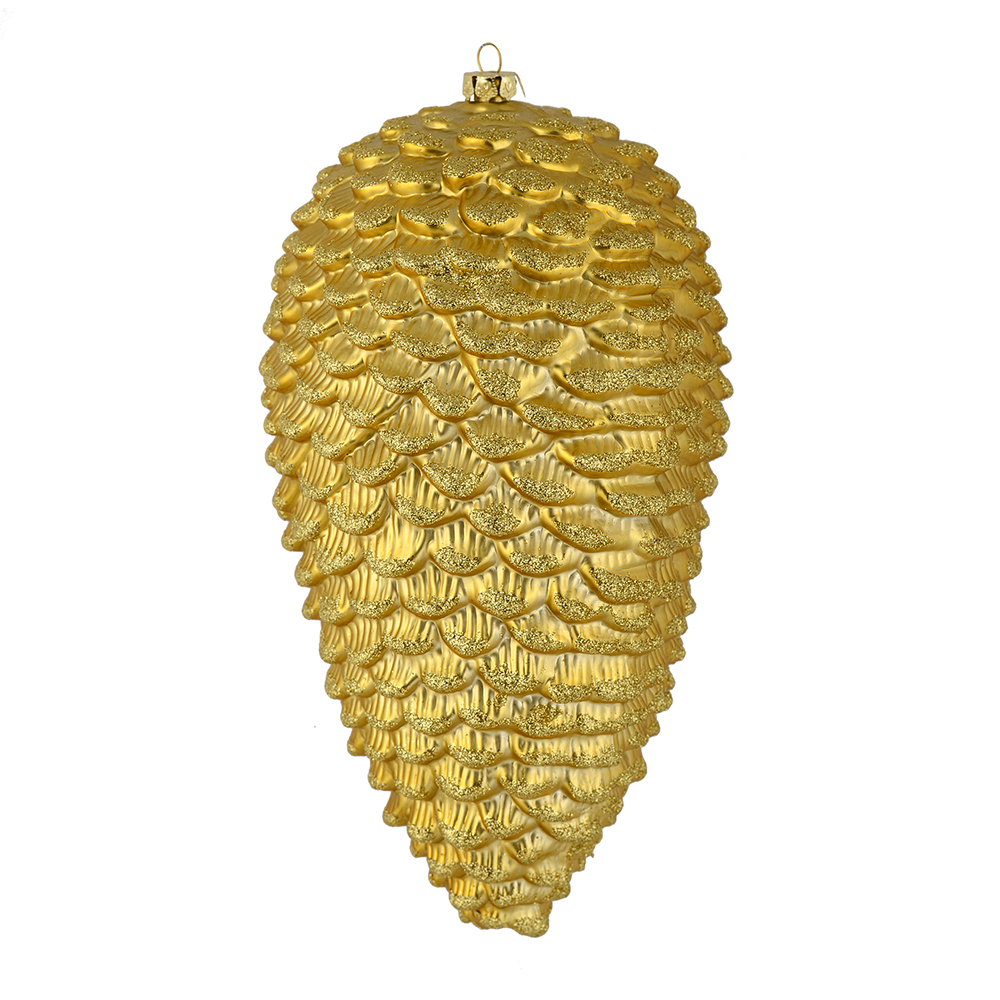 Vickerman Matte Glitter Pinecone Christmas Ornament