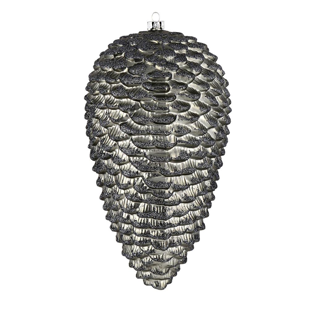 Vickerman Matte Glitter Pinecone Christmas Ornament