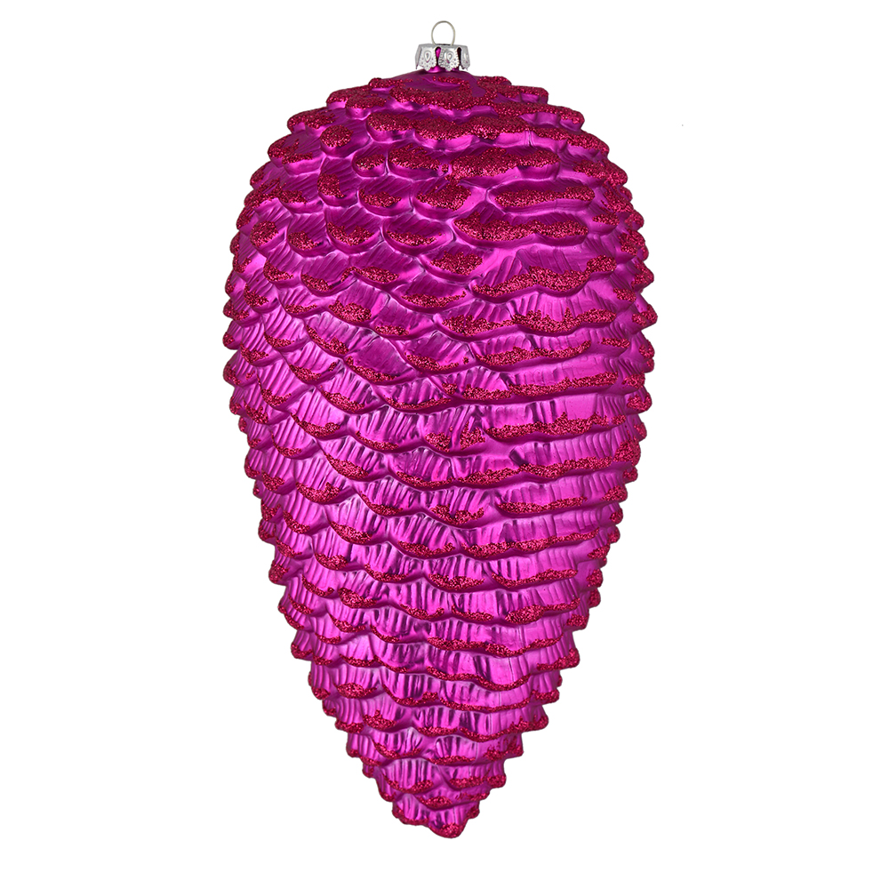 Vickerman Matte Glitter Pinecone Christmas Ornament