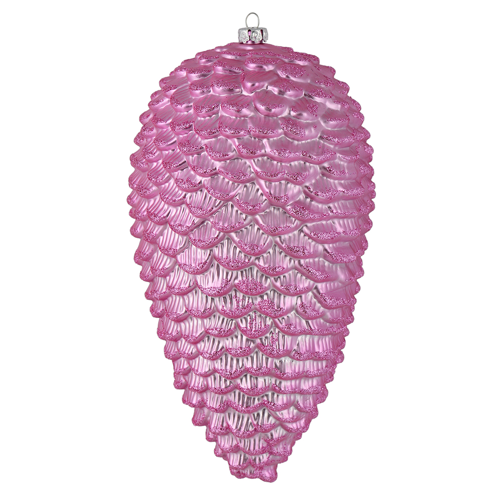 Vickerman Matte Glitter Pinecone Christmas Ornament