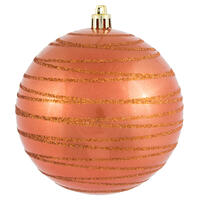 4" Coral Candy Glitter Ball 4/Bag